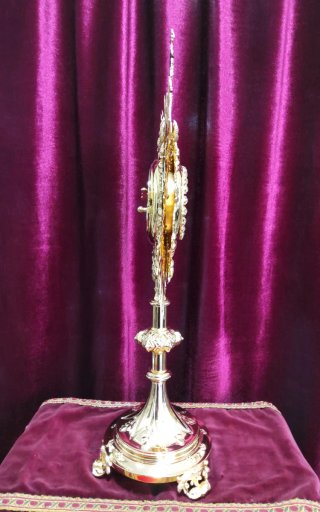 Antigua Custodia / Ostensorio Bañada en Oro