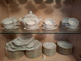Vajilla Corte Inglés Porcelana Dorada