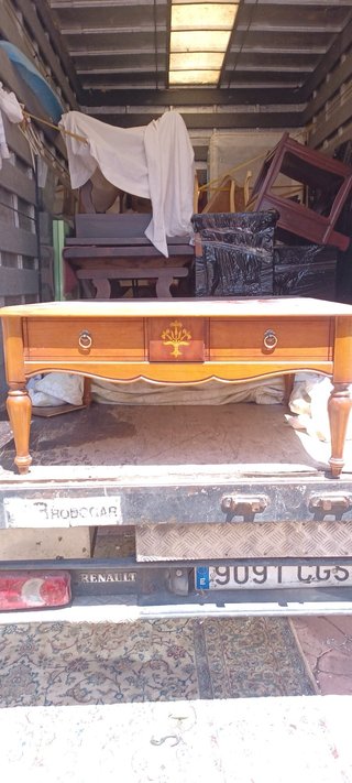Mesita café estilo Imperio madera