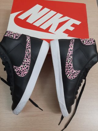 Nike Blazer Mid Scarpa Ghepardo Nero Rosa 38.5