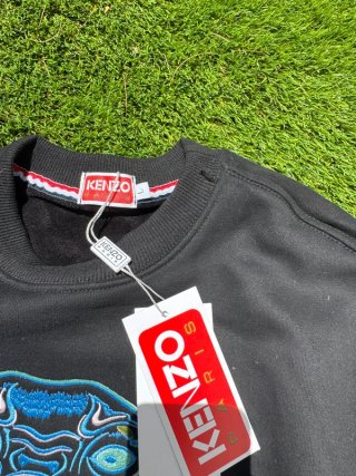 Sudadera Kenzo Negra Logo Tigre Multicolor