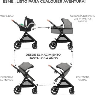 Kinderkraft ESME Carrito Bebé 3 en 1 set