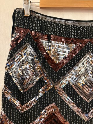 Minifalda H&M Lentejuelas Talla M
