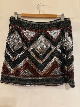 Minifalda H&M Lentejuelas Talla M