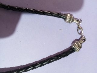 Collar Cuero Trenzado Tribal Plata