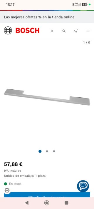 Asa para horno Bosch 11052692