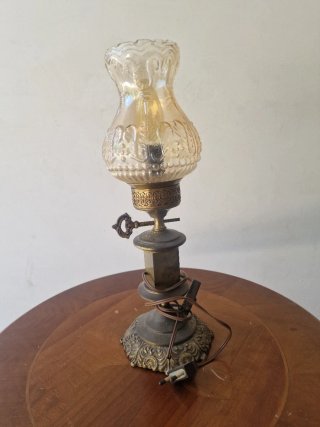 Lampada vintage vetro e metallo