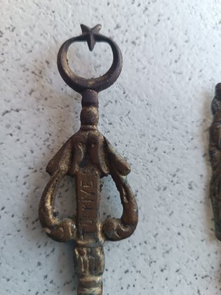 Set 3 spiedini vintage bronzo/ottone
