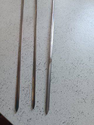 Set 3 spiedini vintage bronzo/ottone