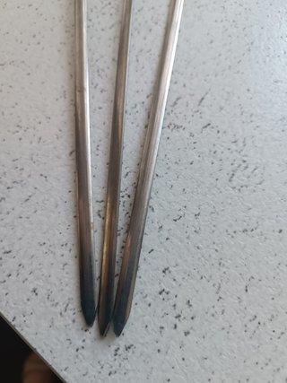 Set 3 spiedini vintage bronzo/ottone