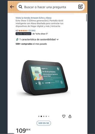 NO NEGOCIABL - ECHO SHOW 5 - 3a Gen SIN DESPRECINT