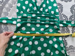 Abito vintage anni '50 pois verdi