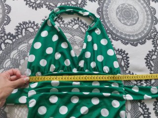 Abito vintage anni '50 pois verdi