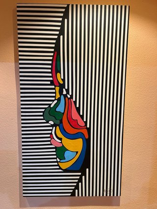 Cuadro abstracto hecho a mano