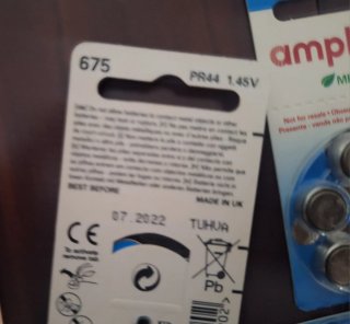 Pilas para audífonos Amplifon 675 (6 unidades)