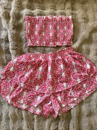 Conjunto Top y Falda-Pantalón Estampado