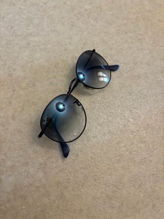Ray-Ban Round Metal Occhiali Nero/Blu