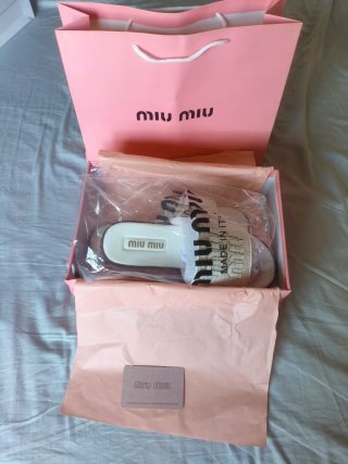 Ciabatte Miu Miu Bianche Taglia 39
