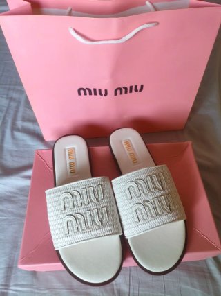 Ciabatte Miu Miu Bianche Taglia 39
