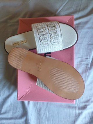 Ciabatte Miu Miu Bianche Taglia 39