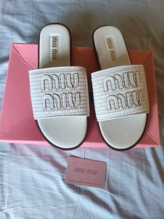 Ciabatte Miu Miu Bianche Taglia 39