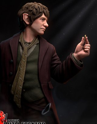 Figura Resina Bilbo El Señor de los Anillos