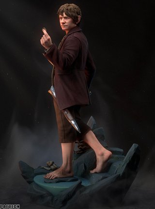 Figura Resina Bilbo El Señor de los Anillos