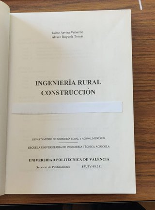 Libro INGENIERÍA RURAL CONSTRUCCION