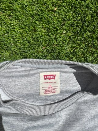 Sudadera Levi's Gris Talla L Retro Y2K