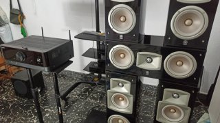 Conjunto Home Cinema Yamaha Negro/Plata