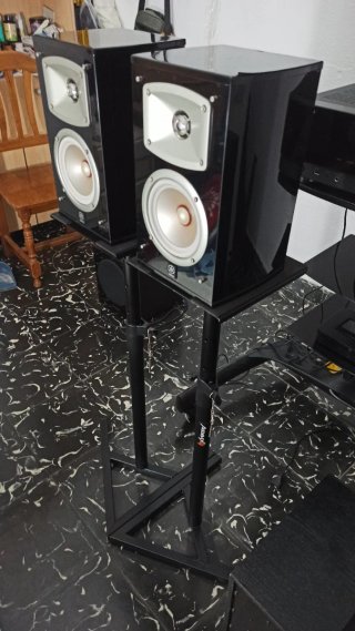 Conjunto Home Cinema Yamaha Negro/Plata