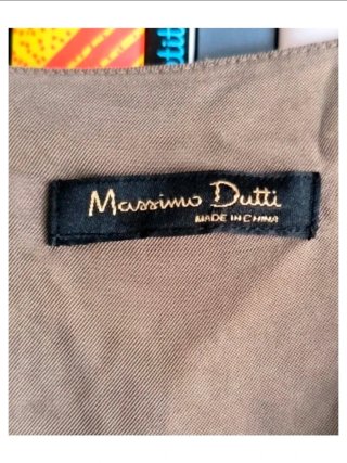 Mono Massimo Dutti verde cruzado