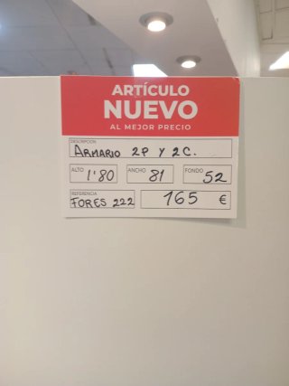 Armario 2 puertas y 2 cajones