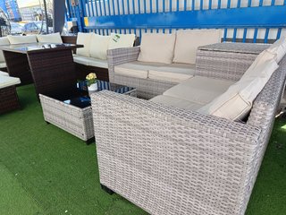 Conjunto Terraza Ratán y Cristal