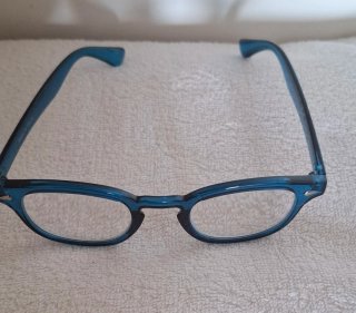 Occhiali da lettura blu traslucido +3.00