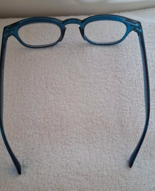 Occhiali da lettura blu traslucido +3.00