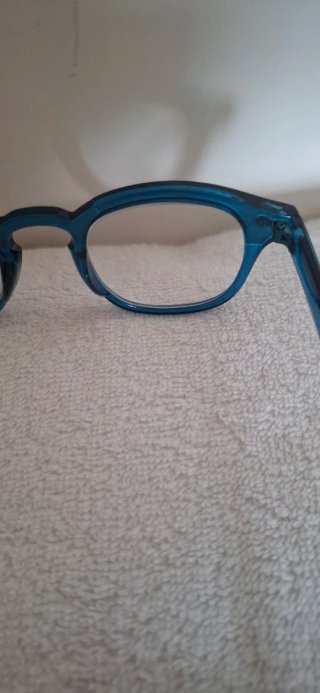 Occhiali da lettura blu traslucido +3.00