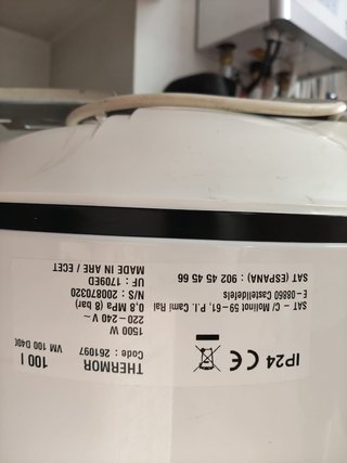 Termo Thermor 100L Blanco