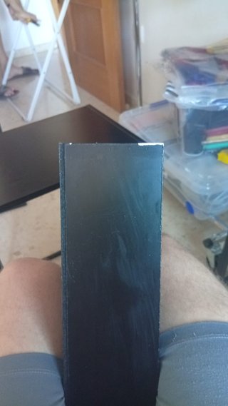 Mesita de noche negra con cajón