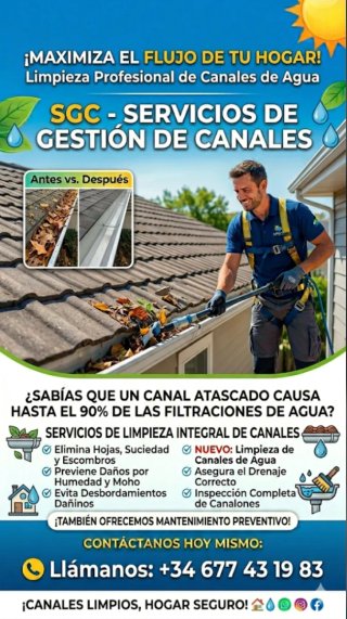 Canales de agua SGC Limpieza Profesional