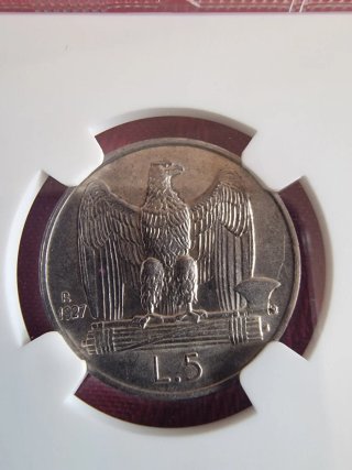 5 Lire Italia 1927 R - Vittorio Emanuele III