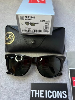 Gafas de sol Ray-Ban Wayfarer Black/G15 Green 54