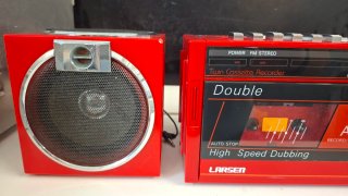 Boombox Larsen Q 10 Rosso Radio Cassette