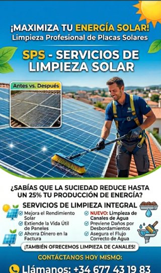 Servicio Limpieza Placas Solares