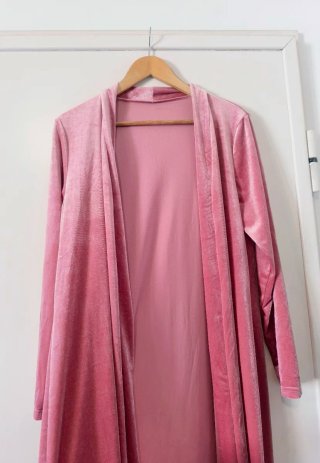 Kimono Terciopelo Rosa Talla L