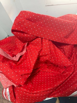 13m Tela Flamenca Lunares Popelín Roja