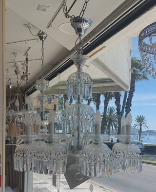 Lámpara Cristal Bohemia 8 Brazos