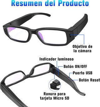 Gafas Cámara Espía HD 1080P