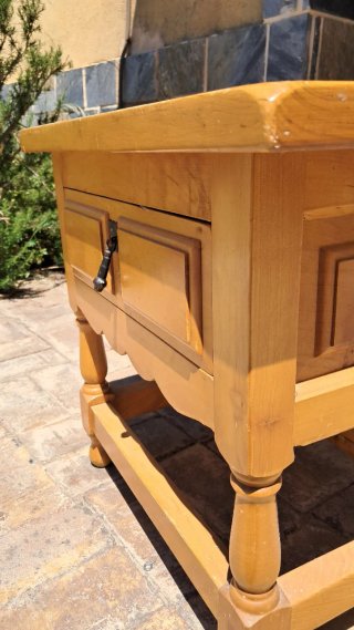 Mesita de noche mesa auxiliar de madera