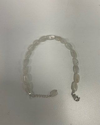 Pulsera Plata Piedra Luna Ovalada